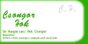 csongor hok business card
